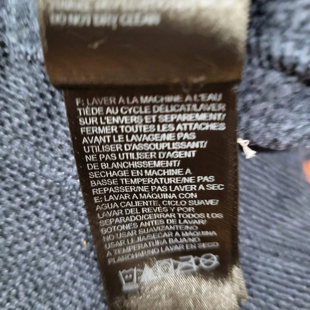 The North Face Men‎ Sweatshirt Large Blue Solid Logo 1/4 Zip Pullover